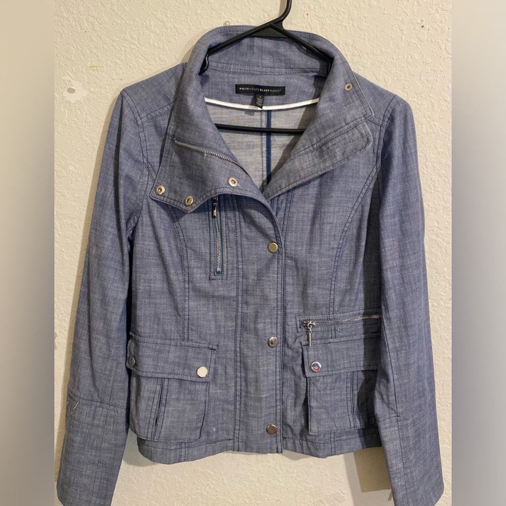 WHBM Denim Field Dark Rinse Jacket